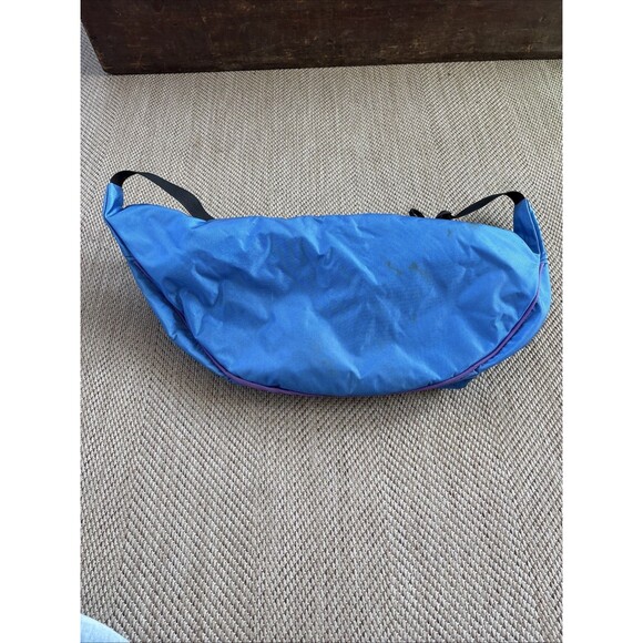 Vintage LL Bean Fanny Pack Waist Hip Belt Sling Bag 90s 1990s Purple Blue Black - Picture 8 of 12